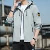 2025 Nueva Chaqueta de Primavera para Hombre con Capucha Moda Juvenil Chaqueta Delgada Deporte al Aire Libre Casual Top para Estudiante