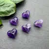 Venta al por mayor 14*17mm Piedra Natural Cristal Corazón Forma Amatista Melocotón Materiales para Ensartar Pulsera Collar Hecho a Mano DIY