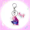 Grupo de Chicas Cazadoras de Demonios Llavero Acrílico de Dos Piezas Periférico de Anime Colgante 2D para Mochila Regalo para Estudiante