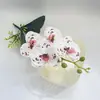 Flor Artificial Individual 4 Flores com Folhas Tiro Fotográfico Adereços de Flor Falsa Impressão 3D Atmosfera Decorativa Filme Plantas de Flor Falsa
