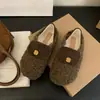 Primeiro Encontro Ji Um Passo Sapatos de Algodão Pelúcia Fada Sapatos Peludos Outono/Inverno Roupa Externa Mais Veludo Novo Fundo Plano Sapatos de Dirigir para Grávidas