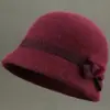 Sombreros para mujeres de mediana edad y ancianas, sombrero cálido de invierno para mamá, grueso con terciopelo, sombrero tipo cubo para personas mayores, abuela, sombrero de lana tejido para señora mayor