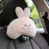 Reposacabezas de dibujos animados para coche universal cuatro estaciones lindo conejo almohada para el cuello de coche almohada felpa respaldo de silla de coche soporte lumbar