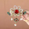 Nuevo estilo pinza para el pelo de flor de esmalte para mujer, accesorio para el pelo exquisito de alta gama, pinza de pico de pato, adorno para el pelo, pinza para flequillo, peine para el pelo