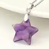 Collar con Colgante de Estrella de Cinco Puntas Facetada de Moda Transfronterizo para Mujer, Collar de Acero de Titanio de Alta Gama Que No Se Desvanece, Joyería Europea y Americana al por Mayor