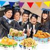TP010 Celebración Temporada de Graduación Amazon Jardín de Infancia Escuela Primaria Cuadrado Bandeja de Bocadillos Caja Abierta Plato de Papel
