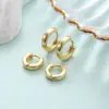 Pendientes de Aro Pequeños de Cobre Puro Minimalistas Estilo Coreano, Diseño de Nicho, Accesorios para Orejas de Superficie Lisa Compacta, Delicados Clips Redondos para Orejas