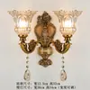 Luminária de Parede Cristal Velas Sala de Estar Estilo Europeu Antigo Dourado, Luminária de Parede Dupla ou Simples Estilo Retro Francês para Quarto ao Lado da Cama
