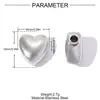 Corazón de Melocotón Pulido Fino DIY Cuentas de Acero Inoxidable Hechas a Mano para Mujeres con Cuentas de Huella de Perro con Diamante Pulsera Joyería de Acero de Titanio