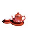 Olla de arcilla púrpura suministro directo de fábrica Hotel restaurante Olla de sopa Kung Fu juego de tres piezas con malla de acero inoxidable olla para estofar sopa olla para sopa al vapor