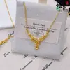Estilo Mismo de Xiaohongshu Oro Arena Nuevo Diseño Chino Flor de Tres Vidas Florales Borla Collar Joyería Floral para Boda de Mujer