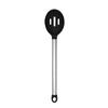 Set de utensilios de cocina de acero inoxidable y silicona espátula cuchara para sopa raspador batidor de huevos cocina doméstica utensilios para sartenes antiadherentes suministros