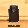 Nova Capa de Couro para Celular, Bolsa de Couro Genuíno para Celular, Bolsa de Cintura de Couro para Cinto, Bolsa de Cintura Masculina para Exterior