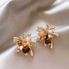 Pendientes Maillard Golden Fireworks para Mujer 2025 Nuevo Estilo Caliente Pendientes Lujo Ligero Gama Alta Únicos Accesorios para Orejas Otoño e Invierno