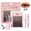 Bestseller transfronterizo 240 racimos Curl D racimo único pestañas postizas 30D60D80D injerto propio kit DIY pestañas segmentadas gruesas