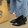 Salto Alto Não Cansativo, Salto Agulha, Novo 2025 Trabalho Profissional Commuter Francês Sapatilhas Pretas, Sapatos Femininos de Couro Macio, Primavera