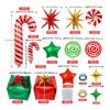 Paquete de globos decorativos de aluminio con diseño de cadena de globos navideños de Cross Border 2024 para Nochebuena y fiesta de Navidad