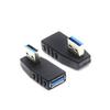 3.0 curvatura esquerda USB macho para fêmea adaptador USB 3.0 macho e fêmea 90 graus lado cotovelo extensão ângulo direito conversão plugue