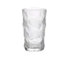 Vaso de Vidrio con Patrón Glaciar para Uso Doméstico, Vaso de Jugo para Mujer de Tienda Departamental de Alto Valor, Taza de Té Estilo Ins, Copa de Vino