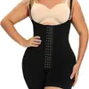 Modelador Corporal Peça Única Transfronteiriço 4 Fileiras de Ganchos Malha Controle de Barriga Pós-parto Escultura Corporal Venda Quente Lingerie Modeladora Peça Única Escultora Corporal