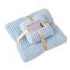 Caja de Regalo Absorbente para Baño del Hogar Terciopelo Coral Engrosado Juego de Toallas de Baño Cuadrícula Auspiciosa Juego de Toallas de Terciopelo Coral para Suegra