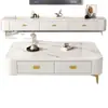 Mueble de TV de pie para sala de estar, uso doméstico, nuevo modelo 2026, apartamento pequeño, lujo ligero, sensación de alta gama, mesa de café, combinación de mueble de TV