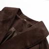 Z Transfronteiriço Europeu e Americano 2025 Nova Moda Elegante Jaqueta Corta-Vento Feminina Melard Cintura Única Bonita High-End