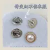 Collar Anti-Luz Botón Artefacto Broche de Perla Invisible Pin para Mujer Fijo Ropa Ramillete Camisa Botón del Pecho