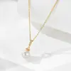 Collar de Plata de Ley con Perlas Naturales Europeas y Americanas y Diamantes Brillantes Diseño de Nicho de Lujo Ligero Simple Cadena para Clavícula de Gama Alta