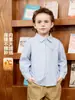 Camisa Gruesa de Manga Larga con Forro Polar Estilo Europeo para Niños, Nueva Ropa Infantil Invierno 2026, Top de Invierno para Niños Pequeños