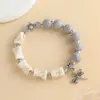 Pulsera de Cerámica Estilo Dopamina Ins para Mujer, Lujo Accesible, Gama Alta, Pulsera Hecha a Mano con Cuentas de Libélula Estilo Chino, Regalo para Estudiantes