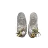 Pantuflas Coreanas Toe-Toe, Zapatos de Gelatina, Zapatos de Mujer con Flor de Pedrería y Cristal, Zapatos de Playa, Zapatos de Casa de Verano, Sandalias y Pantuflas