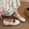 Zapatos Planos Franceses Mary de Venta Caliente para Mujer 2026 Otoño Nuevo Estilo Aumentadores de Altura Cuero Genuino Zapatos de Noche para Falda Pequeña Mujer
