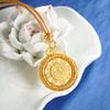 Collar de oro arena de Vietnam lujo ligero alto sentido hueco durante mucho tiempo no se desvanece marca redonda suerte viento chino cadena de cuerda suministro de fabricantes