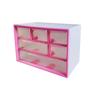 Caja de Almacenamiento de Escritorio Popular Transfronteriza de Gran Capacidad, Caja de Almacenamiento de Seis Compartimentos para Sala de Estar, Caja de Almacenamiento de Papelería, Caja de Almacenamiento a Prueba de Polvo