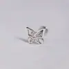 Mariposa Hueca Uña de Labio Uña de Oreja Acero Inoxidable Circonita Decoración de Labio Espiral Exterior Joyería de Perforación Directa de Fábrica Transfronteriza
