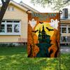Bandera de jardín de Halloween Noche de carnaval Wansheng lino impresión a doble cara decoración de jardín bandera de vacaciones exterior impermeable