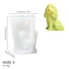 Molde de Silicone para Vela Aromática Gato Sentado DIY Ornamento em Forma de Bulldog Gesso Atacado Molde para Vela Aromática