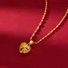 Colar de amor em ouro areia requintado 2024 novo não desbota lavável moda versátil estilo estrangeiro corrente de clavícula de alta qualidade