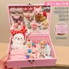 Set de Regalo Caja de Accesorios para el Cabello Infantil, Pinzas para el Cabello Estilo Princesa para Niñas, Gomas para el Cabello, Adornos para la Cabeza Lindos de Dibujos Animados, Regalo de Cumpleaños, Estilo de Alta Gama