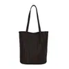 Bolsa feminina de palha trançada vintage, nova bolsa tote coreana outono e inverno 2025, bolsa de ombro simples de grande capacidade para o dia a dia
