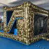 Castelo Pula Pula Inflável Camuflado com Escorregador e Cesta de Basquete Design Atividade Imobiliária Motorista de Tráfego Fonte de Castelo Inflável
