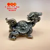 Tortuga Dragón de Ocho Trigramas de Latón para la Riqueza, Tortuga que Atrae el Dinero, Decoración de Escritorio para el Hogar, Escultura Creativa de Cobre Estilo Antiguo, Mascota de Té, Coleccionable