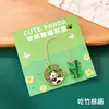 Marcador de Página Metálico com Corrente de Panda Desenho Animado Clip para Página de Livro de Leitura Fofo para Estudante Papelaria de Aparência Elegante Marcador de Página Pequeno Presente