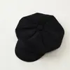 Nuevo Sombrero de Pescador Artístico de Pana para Otoño e Invierno, Boina de Moda Estilo Coreano, Sombrero Británico Vintage