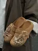 Estilo Yang Mi 2026 Nuevo Modelo Zapatos Casuales Slip-On Retro para Fiesta de Fuegos Artificiales Sandalias Casuales de Suela Gruesa para Aumentar la Altura para Mujer