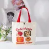 Nova Bolsa de Lona de Urso para Estudantes, Armazenamento Portátil, Pequena Bolsa de Mão para Trabalho, Sacola de Compras para Presente