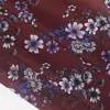 B28 venta al por mayor de fábrica fondo morado flores rotas estilo retro tela de gasa estampada tela para ropa camisa vestido