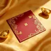 Envelopes Vermelhos de Tamanho Médio Específicos para Casamento 2026 Novos Sacos de Presente Pequenos de Casamento de Alto Padrão para Convidados de Honra Madrinhas Cento de Yuan