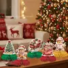 Decoraciones para fiestas temáticas navideñas de productos transfronterizos, abanico de papel de hombre de jengibre, adornos de panal para mesa, hechos a medida